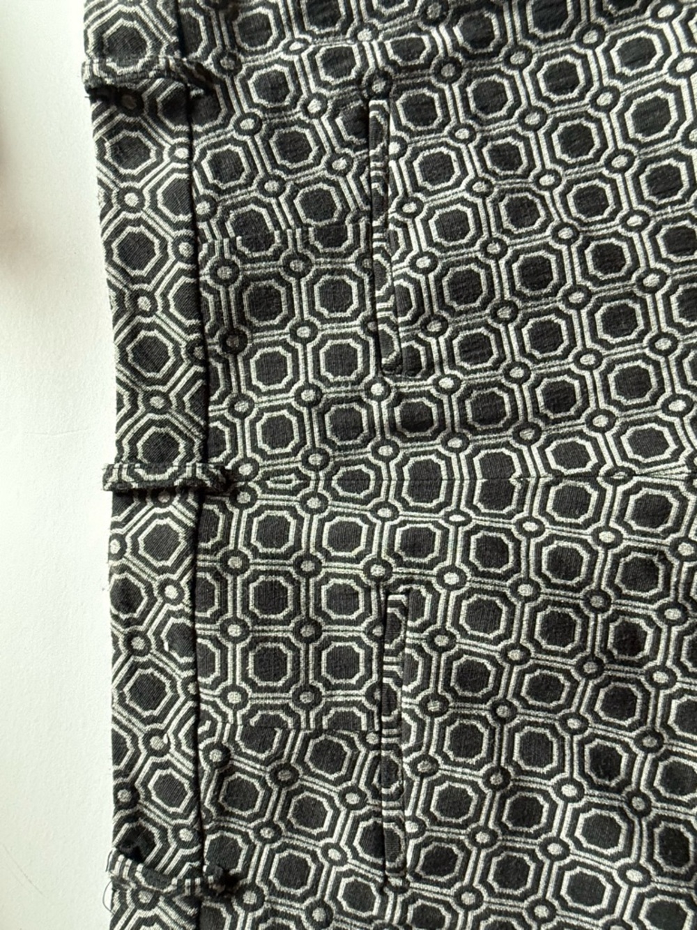 Coldwater Creek Geometric Boho Pants - Black & Cream 12P - Picture 3 of 11